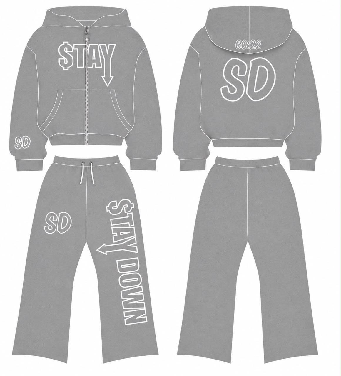 $TAY DOWN Tracksuit Set