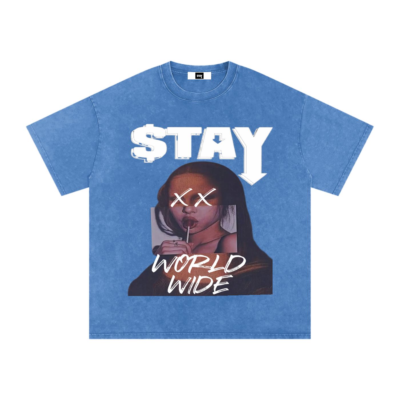 Snow Washed Oversized Cotton T-Shirt