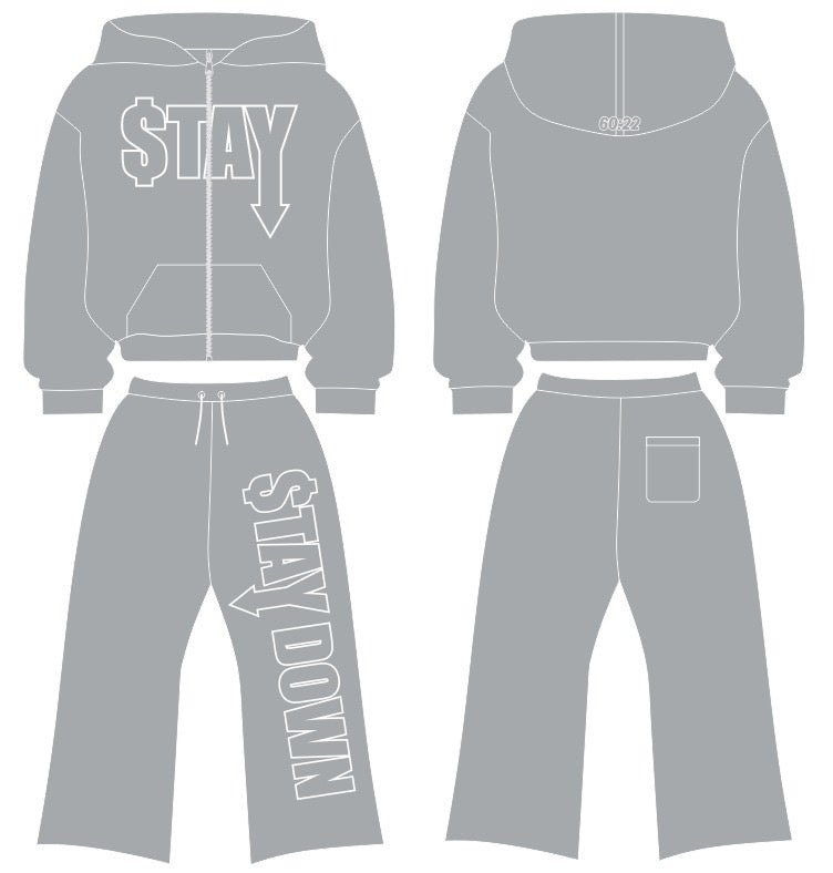 STAYDOWN  Zip-Up & Pants Set