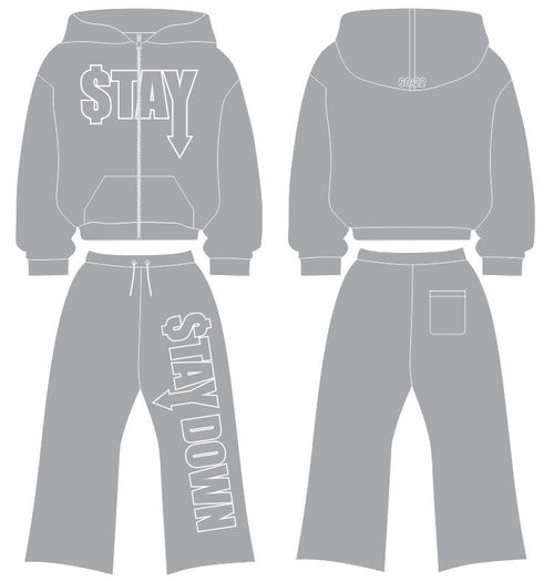 STAYDOWN  Zip-Up & Pants Set