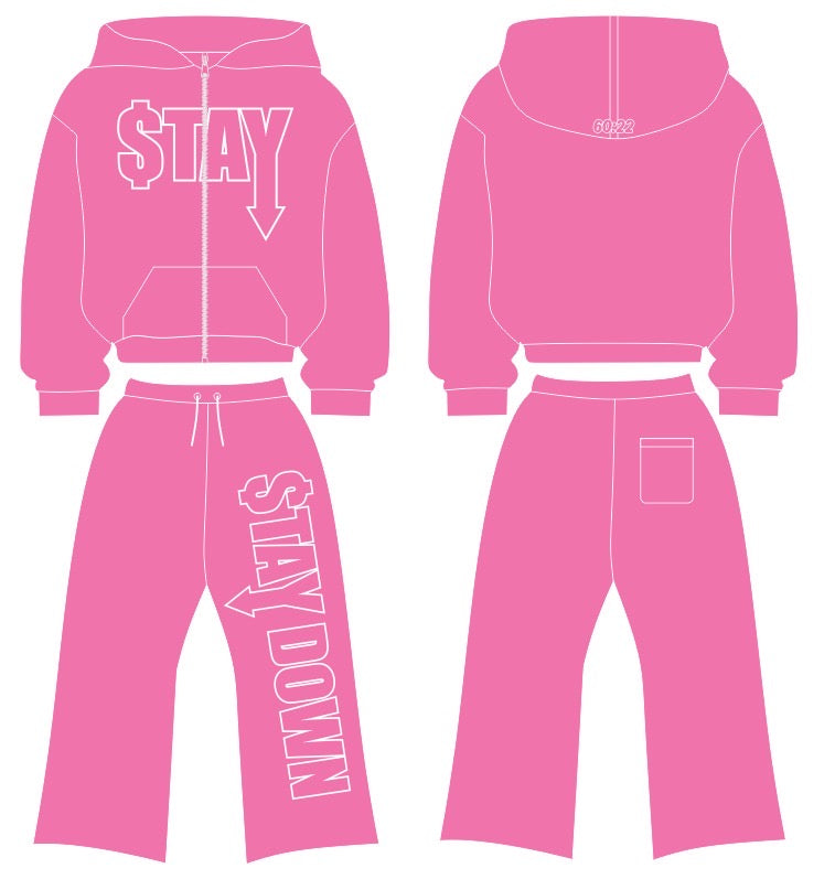 STAYDOWN  Zip-Up & Pants Set