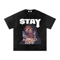 Snow Washed Oversized Cotton T-Shirt