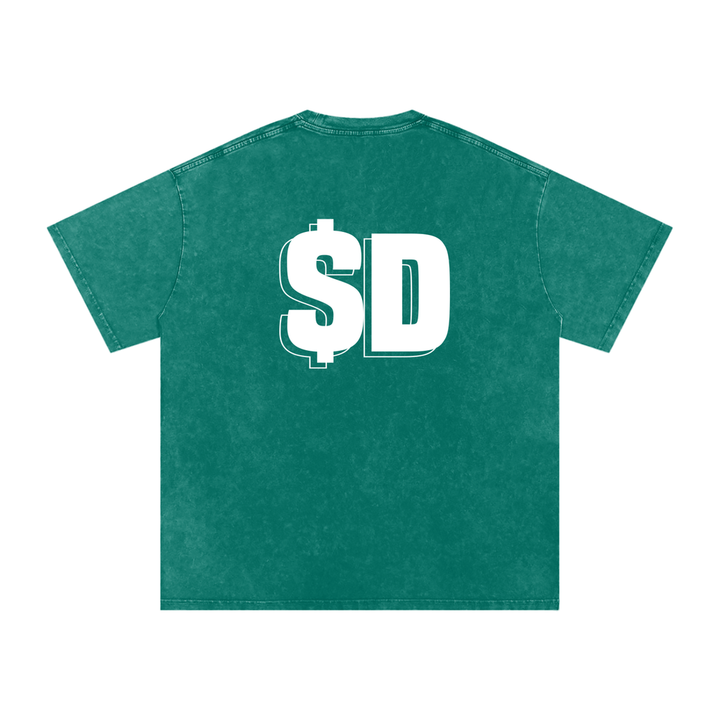 Snow Washed Oversized Cotton T-Shirt