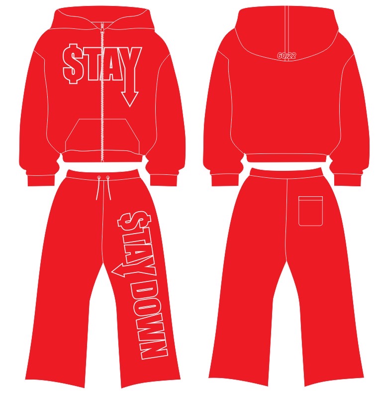 STAYDOWN  Zip-Up & Pants Set