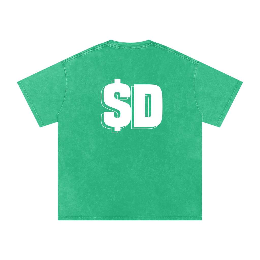Snow Washed Oversized Cotton T-Shirt