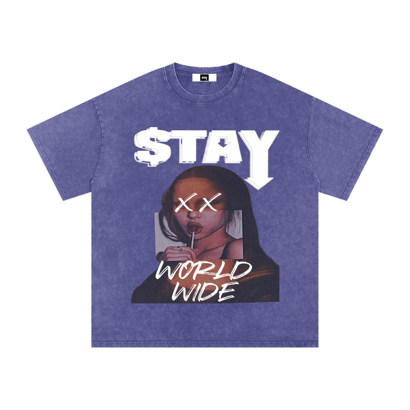 Snow Washed Oversized Cotton T-Shirt