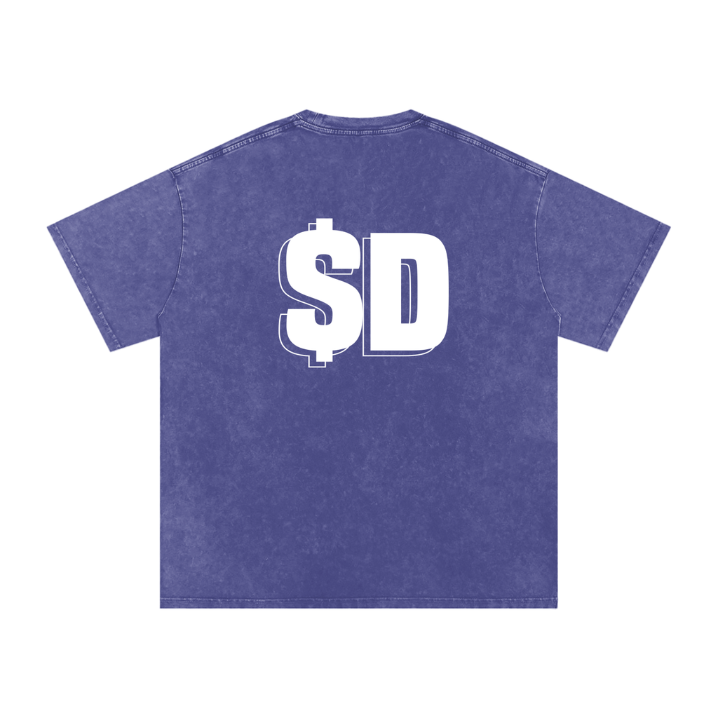 Snow Washed Oversized Cotton T-Shirt
