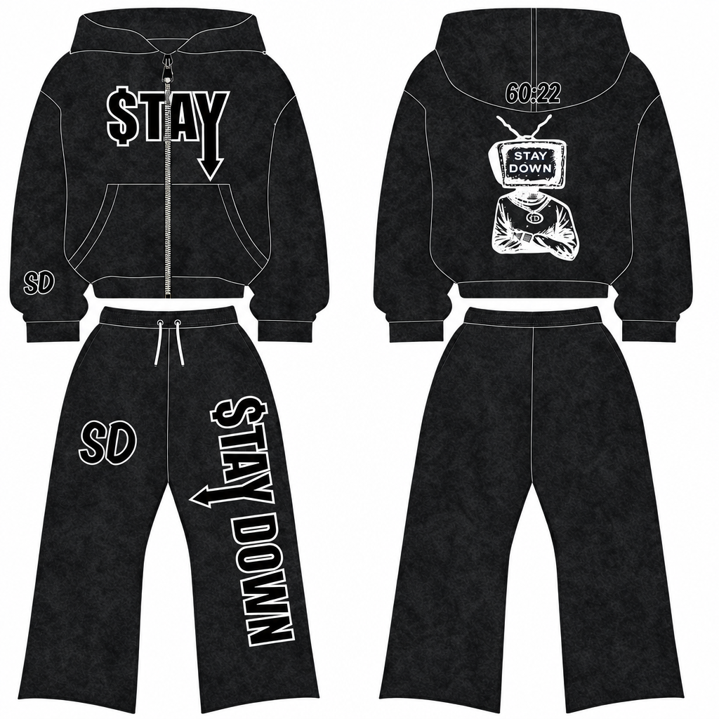 Black tracksuit without scattered dots