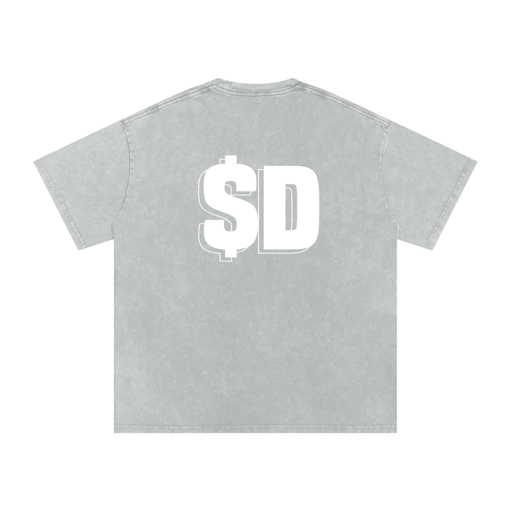 Snow Washed Oversized Cotton T-Shirt