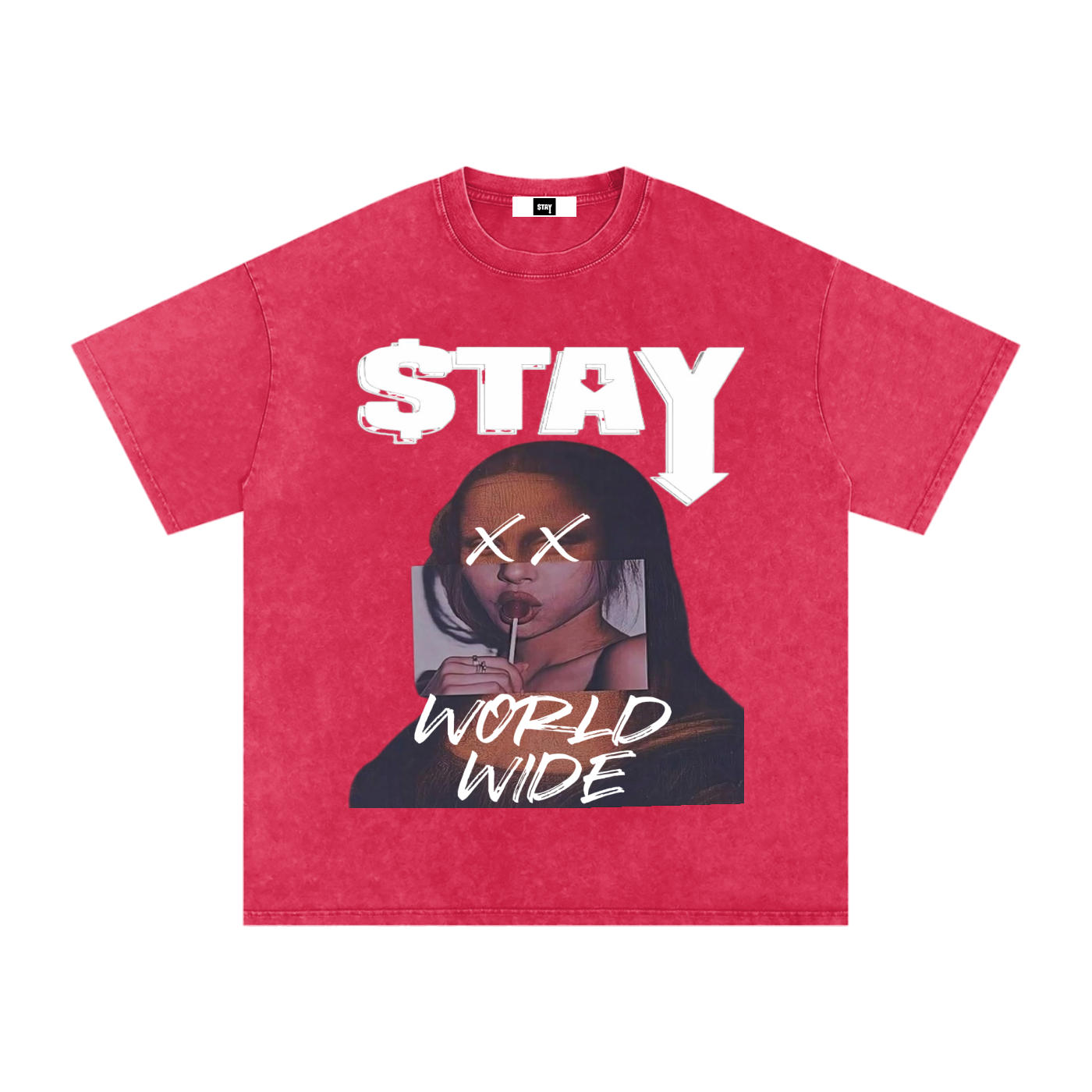 Snow Washed Oversized Cotton T-Shirt