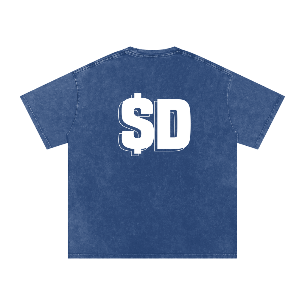 Snow Washed Oversized Cotton T-Shirt