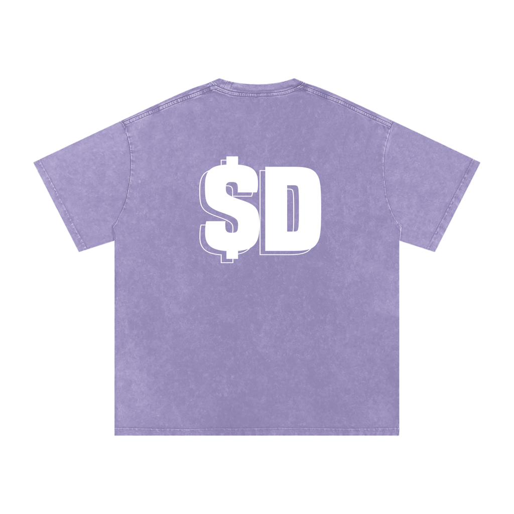 Snow Washed Oversized Cotton T-Shirt