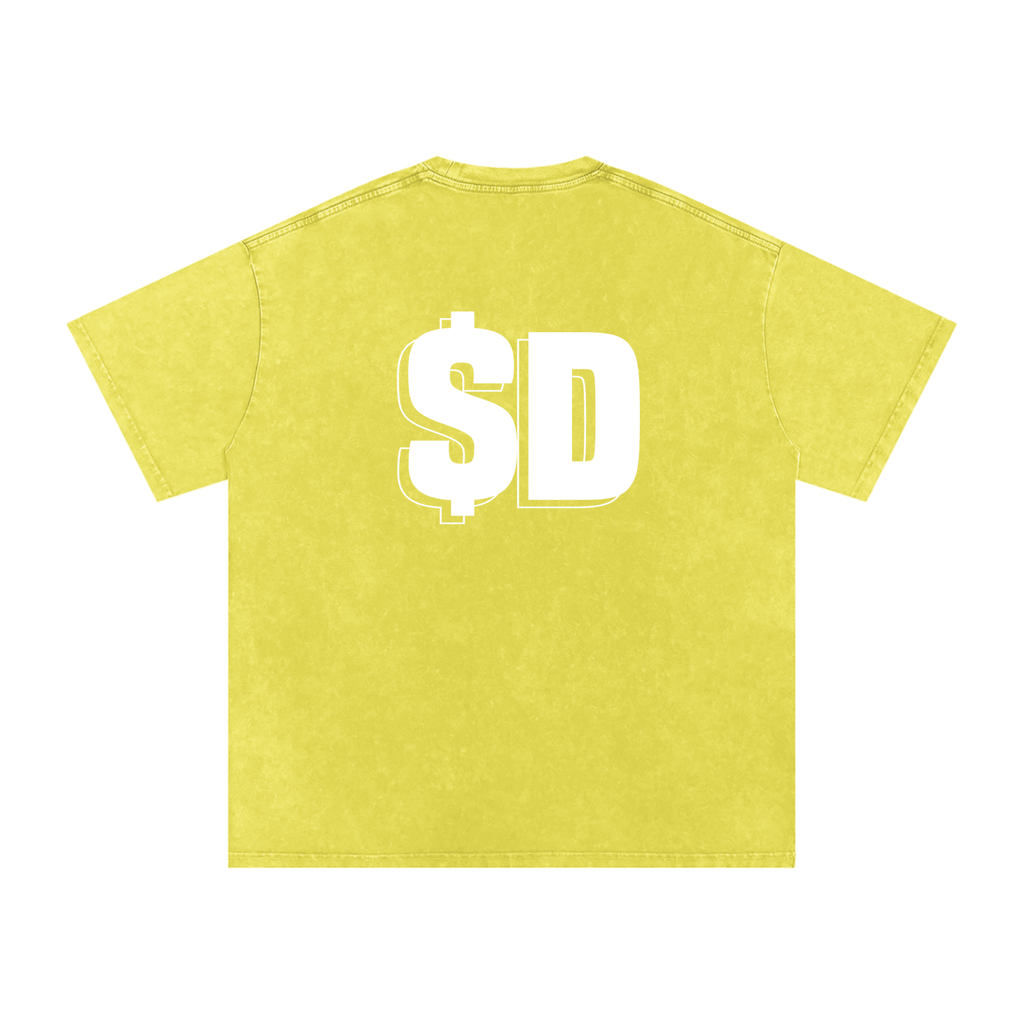 Snow Washed Oversized Cotton T-Shirt